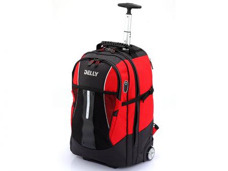 Carry-On Laptop Backpack with Wheels - Single pole carry-on laptop backpack