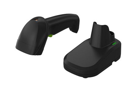 BD-1530BT Bluetooth 5.0 Wireless 2D Scanner and multifunction charging cradle shown separately.
