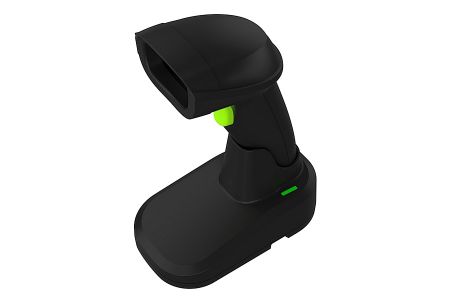Side profile of BD-1530BT 2D Wireless Barcode Scanner with ergonomic design for comfortable scanning.