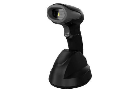 Bluetooth High-Speed 2D Barcode Scanner with Cradle and Long Battery Life - BD-6530BT Bluetooth 2D barcode scanner for wireless scanning.