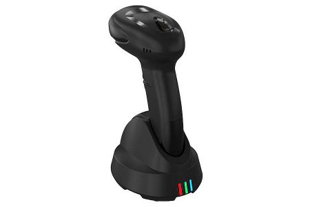 Durable ESD-safe wireless scanner with trigger and auto-sensing operating modes.