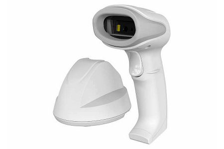 BD-6530BT-HC barcode scanner with cradle charging and USB data communication.