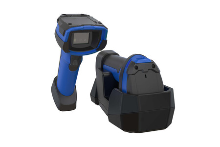 Drahtloser 2D-Barcodescanner mit roter LED-Beleuchtung für verbesserte Zielsichtbarkeit in Außenbereichen.