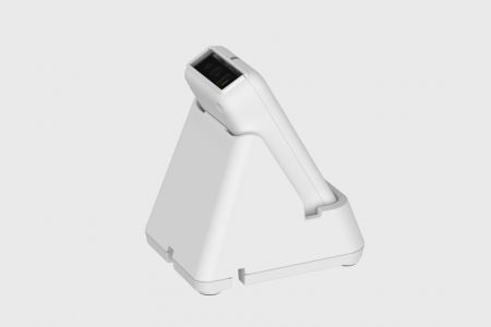 High-speed Bluetooth barcode reader with convenient charging cradle.