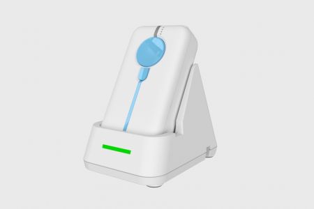 Portable Bluetooth barcode scanner with built-in timestamp function.