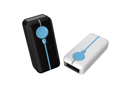 Portable Bluetooth barcode scanner with built-in timestamp function.