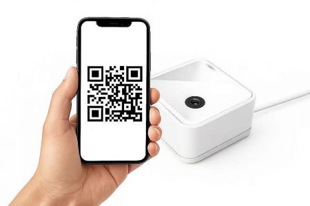 Embedded 2D scanner that can read barcodes directly from smartphone screens.