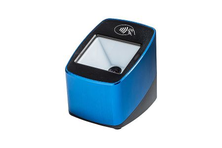 Compact DT-60N NFC card and barcode reader designed for kiosks and ticketing machines.