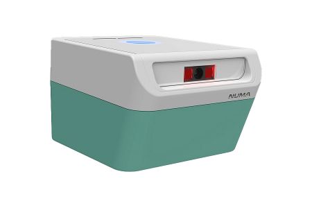 DT-90F barcode reader for specimen tracking.