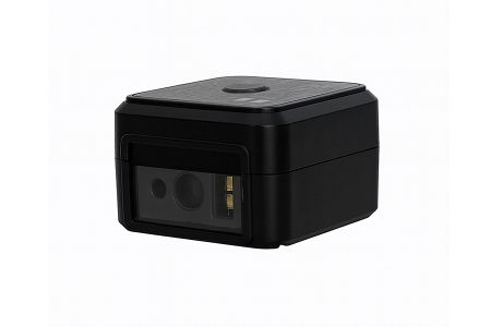 Compact FX-20D fixed-mount QR code reader with USB and RS-232 interface support.
