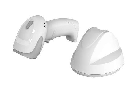 Healthcare 2D Bluetooth Barcode Scanner with antimicrobial housing.