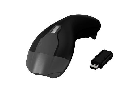 Bluetooth 5.0 KC-5200BT barcode scanner with USB dongle for cordless operation.