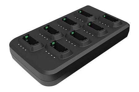 8-slot battery charger allows charging of 8 spare battery packs at the same time.
