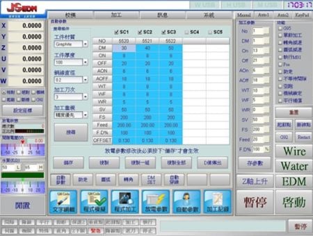 With machining parameter data sheet, customers can refer to built-in parameters and select suitable machining conditions based on wire diameter, number of machining passes, and material type.