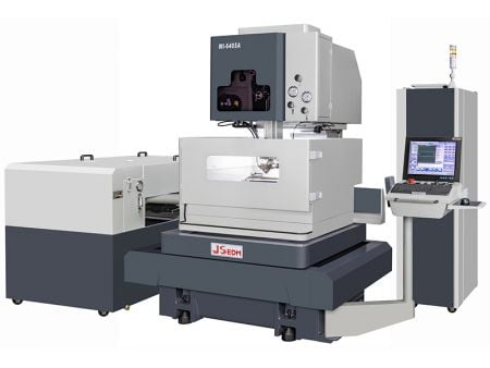 Submerge-Type Wire Cut EDM XYZ Travel 600 / 450 / 350 - The independent design of the three-body structure allows for spacious machine usage, better maintenance, and convenient replacement of consumables.