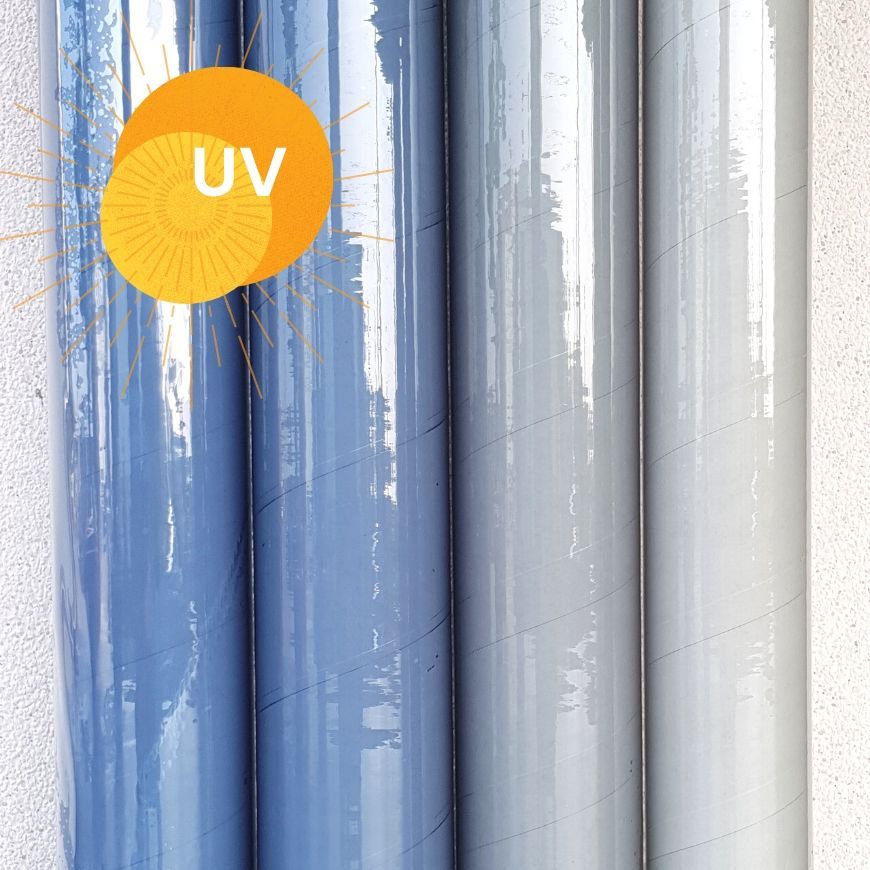 Láminas de PVC para exteriores estabilizadas contra los rayos UV