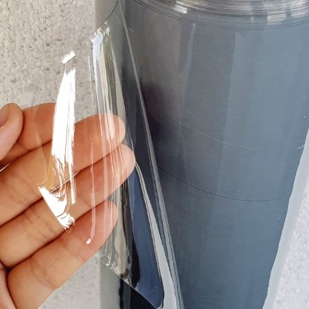 Feuille de pvc plastique cristal souple transparent 0.75 mm (75/100)