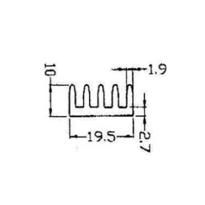 Disipador de calor de aluminio SA-0106 para aplicaciones electrónicas