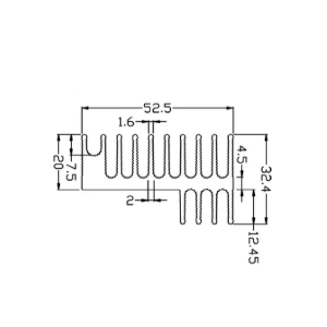 Disipador de calor de aluminio SA-E024 para aplicaciones de telecomunicaciones y datacom.