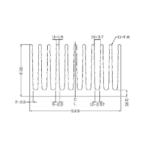 Dissipateur thermique en aluminium SA-S078 pour l'industrie médicale