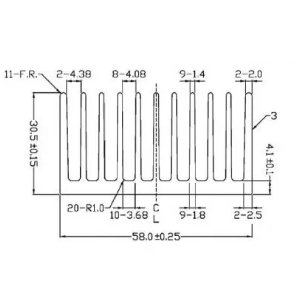 Disipador de calor de aluminio SA-S119 para la industria de energía eólica