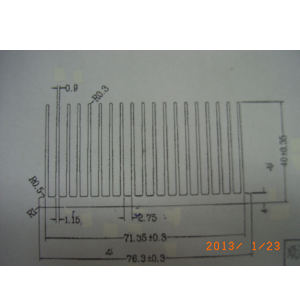 W76.0mm × H40.0mm 工業用ヒートフィン