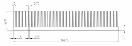 Dissipateur de chaleur en aluminium extrudé de grande taille