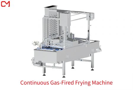 Máy chiên gas liên tục.
