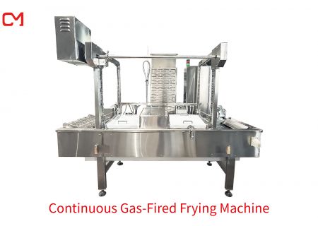 Máy chiên gas liên tục.