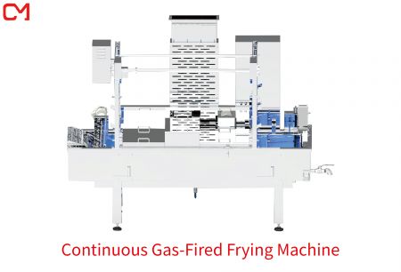 Máy chiên gas liên tục.