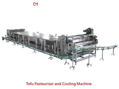 Máy tiệt trùng và làm lạnh - Tofu pasteurizer machine with cooling machine.