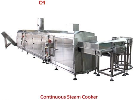 Cocedor de vapor continuo - Máquina de cocina.