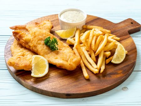 Aplicación de pescado frito para máquina de recubrimiento de harina