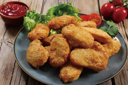 Tavuk nugget'ının Çoklu Şekillendirme Makinesi için Uygulaması