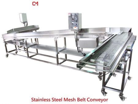 Konveyor na Gawa sa Stainless Steel - Konveyor na may Stainless Steel na Mesh Belt.