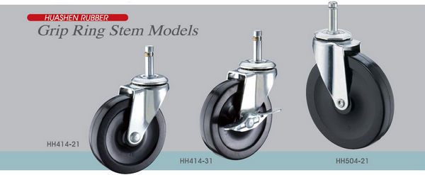 Friction Ring Stem Casters With Rubber Wheels manufacturing
