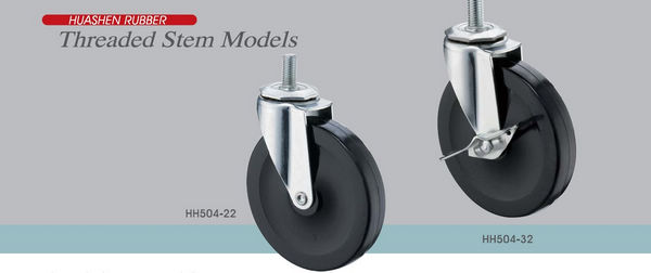 Threaded Stem Casters With Rubber Wheels manufacturing