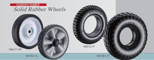 Solid Rubber on Plastic Hub Wheels manufacturing
