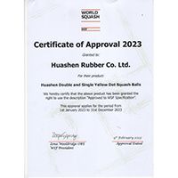 Certificate of Approval 2023