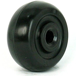 40mm Black Axle Rubber Wheels