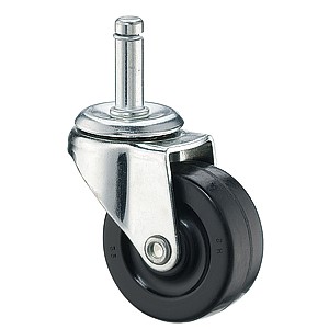 50mm Friction Ring Stem Casters With Soft Rubber Wheels - 50mm Friction Ring Stem Casters With Soft Rubber Wheels