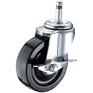 Roulettes à tige à anneau de friction de 3" x 1-1/4" avec roues en caoutch source