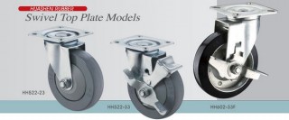 Modely otočných talířových koleček - Výroba otočných talířových koleček s gumovými koly