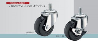 나사 스템 모델 - 고무 바퀴가 달린 나사 스템 캐스터 제조