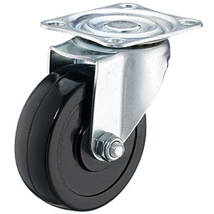 2-1/2" x 1" Swivel Top Plate Casters With Hard Rubber Wheels - 2-1/2" x 1" Swivel Top Plate Casters With Hard Rubber Wheels