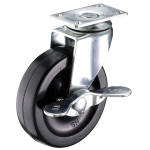 3" x 13/16" Swivel Top Plate Casters With Soft Rubber Wheels - 3" x 13/16" Swivel Top Plate Casters With Soft Rubber Wheels