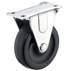 3" x 1" Rigid Top Plate Casters With Soft Rubber Wheels - 3" x 1" Rigid Top Plate Casters With Soft Rubber Wheels