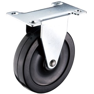 4" x 7/8" Rigid Top Plate Casters With Soft Rubber Wheels