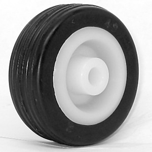50mm Massieve rubberen wielen op kunststof naaf