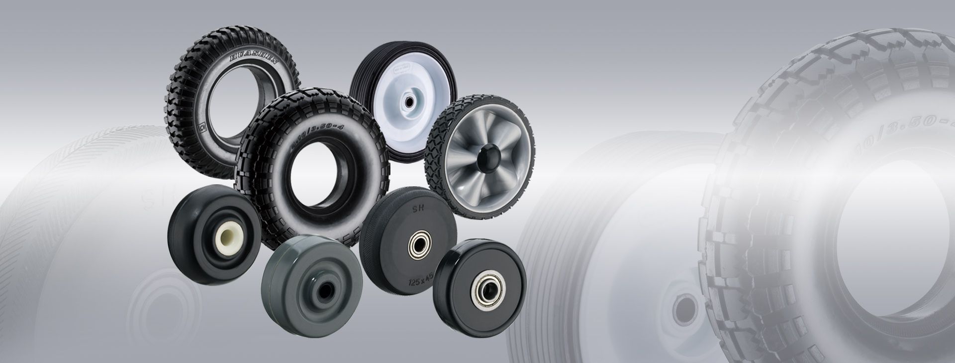 Variety of Rubber Wheels Manufacturing